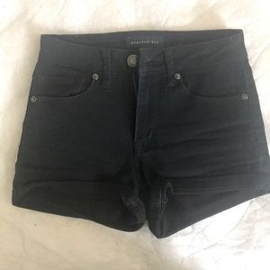 Black High Waisted midi comfortable shorts